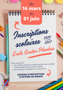 Lire la suite à propos de l’article Inscriptions scolaires