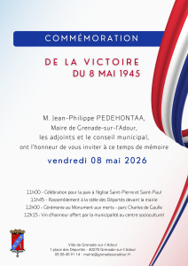 Lire la suite à propos de l’article Commémoration de la victoire du 8 mai 1945
