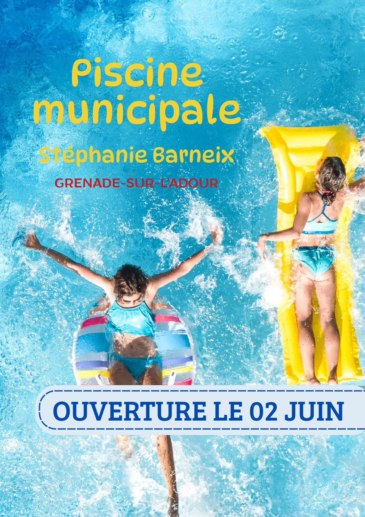Ouverture de la piscine Stéphanie Barneix